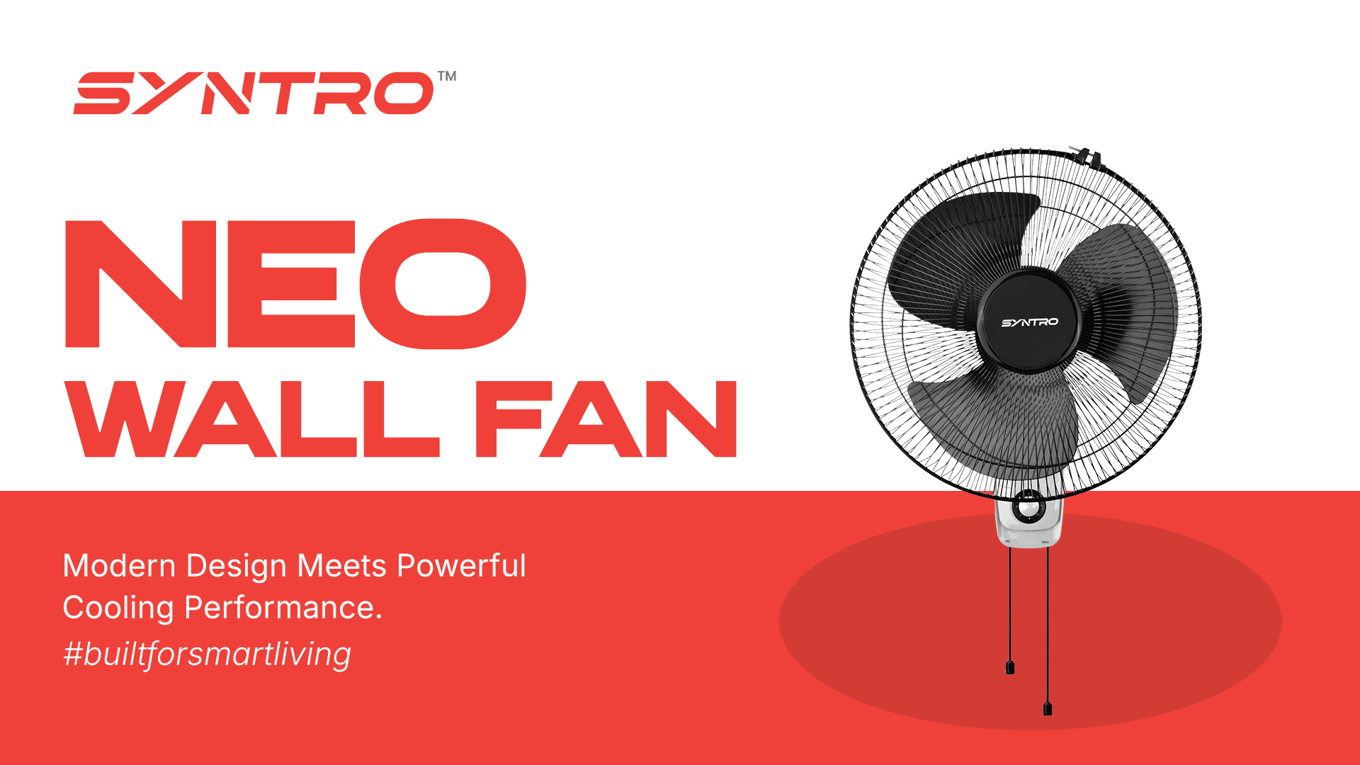 Syntro Neo High Speed Wall Fan 16 Inch (400 mm) highlight banner